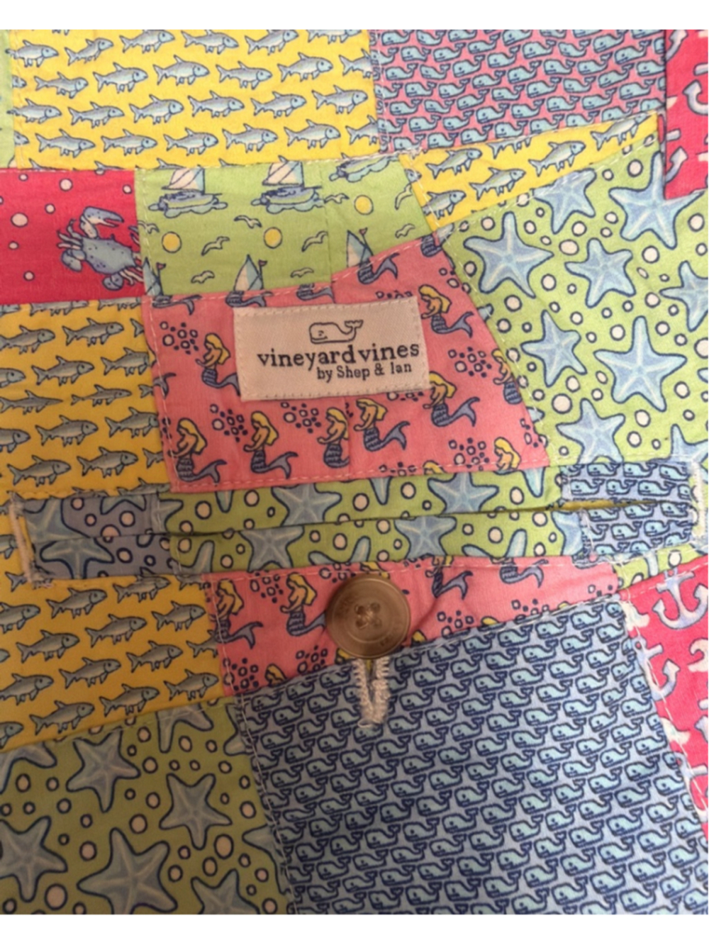 Boys Vineyard Vines Shep & Ian Patchwork Beach Sailing Shorts 16 Nautical Sea - Picture 5 of 6